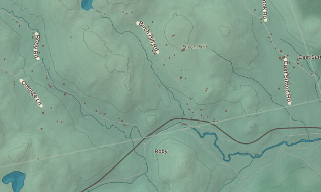 Beautifully Detailed Map of Sutton, New Hampshire