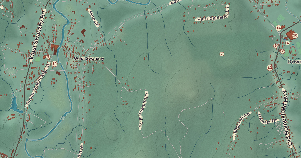 Beautifully Detailed Map of Swanzey, New Hampshire