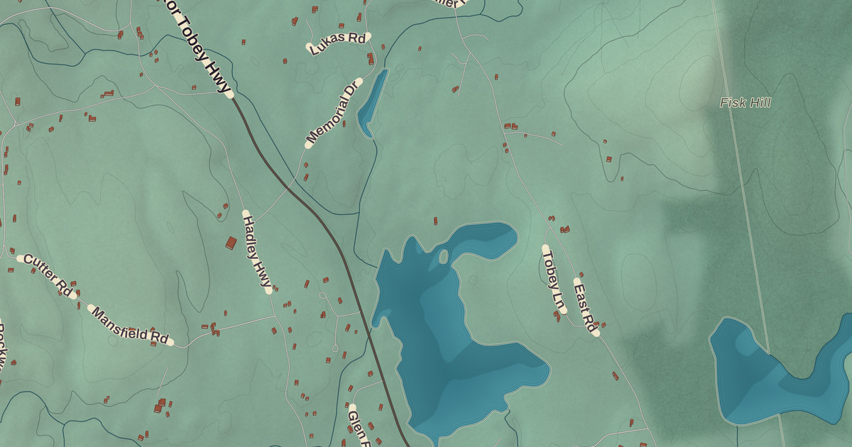 Beautifully Detailed Map of Temple, New Hampshire