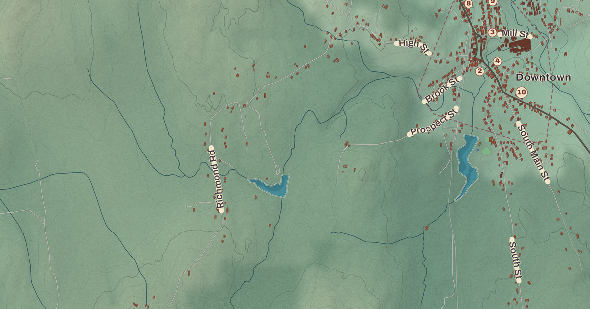 Beautifully Detailed Map of Troy, New Hampshire