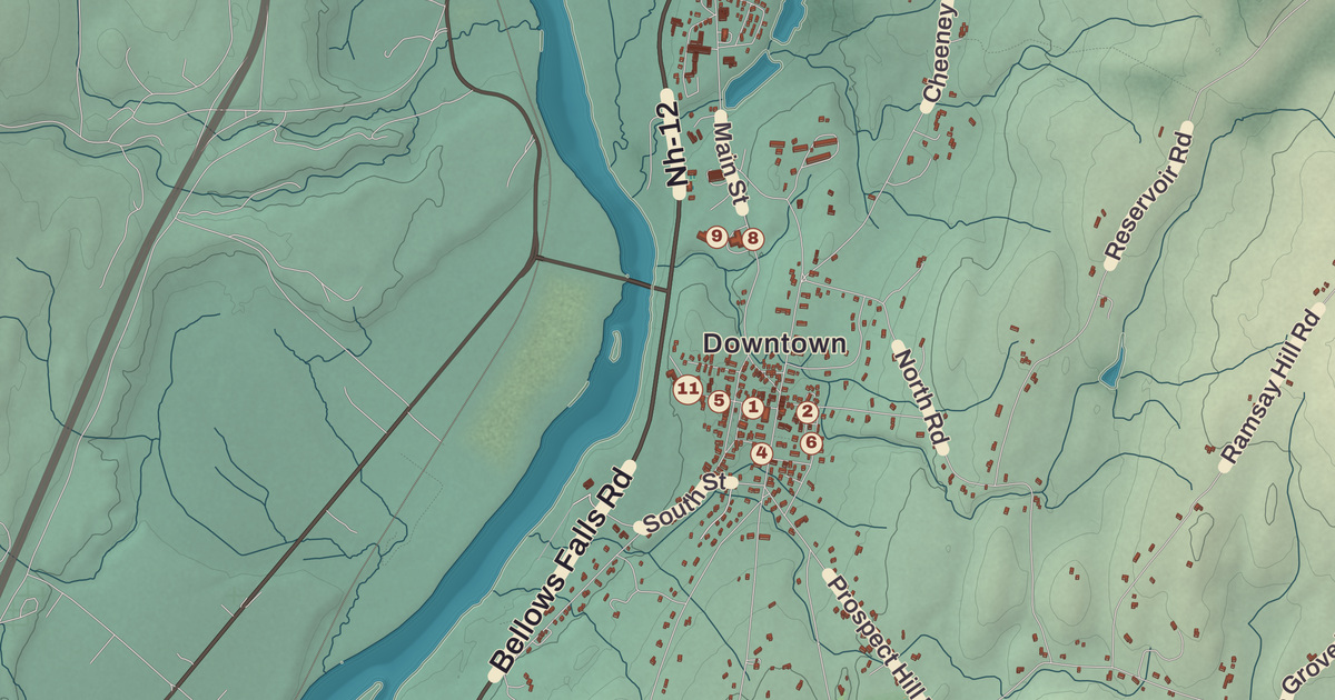 Beautifully Detailed Map of Walpole, New Hampshire