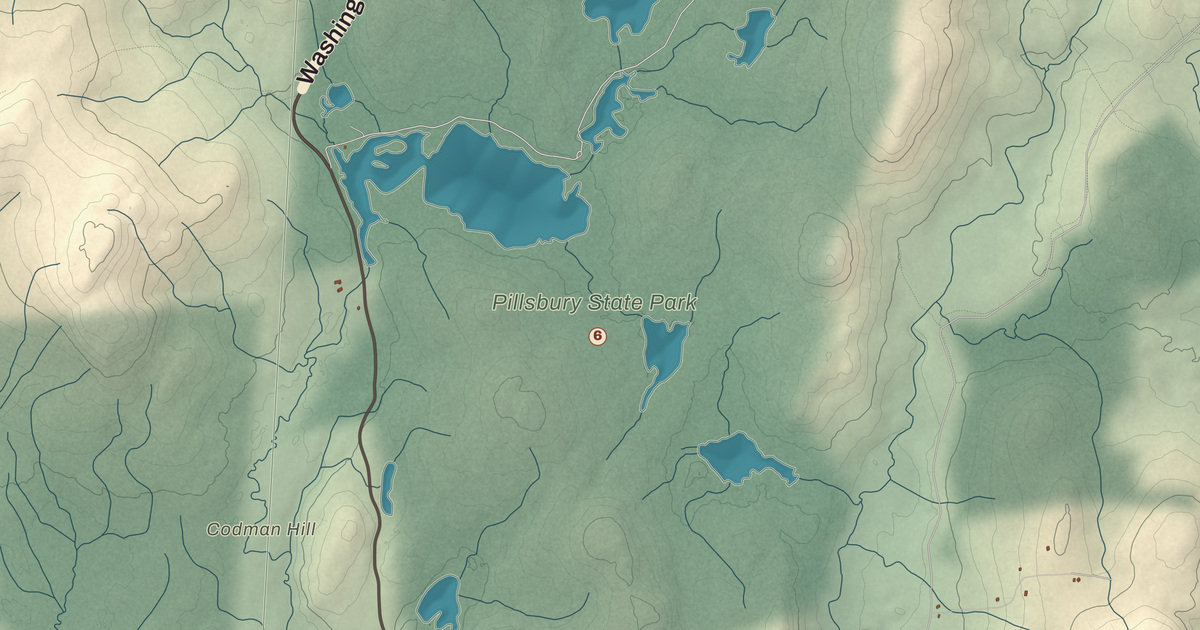 Beautifully Detailed Map of Washington, New Hampshire