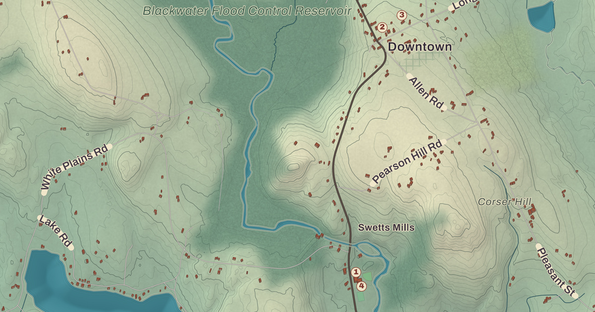Beautifully Detailed Map of Webster, New Hampshire