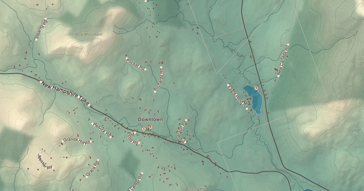 Beautifully Detailed Map of Wilmot, New Hampshire