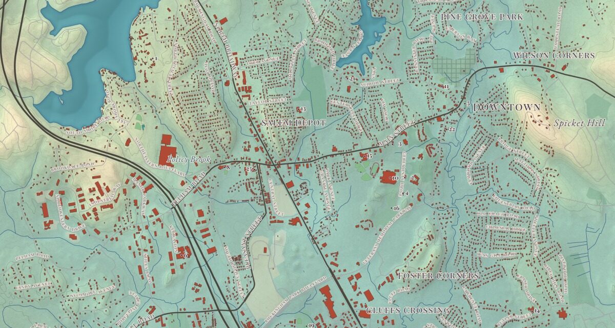 Beautifully Detailed Map of Salem, New Hampshire