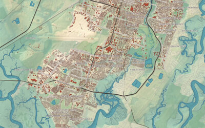 Beautifully Detailed Map of Savannah, Georgia