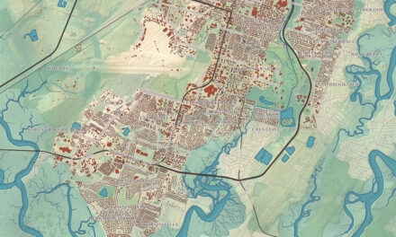 Beautifully Detailed Map of Savannah, Georgia