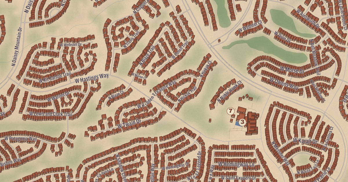 Beautifully Detailed Map of Anthem, Arizona