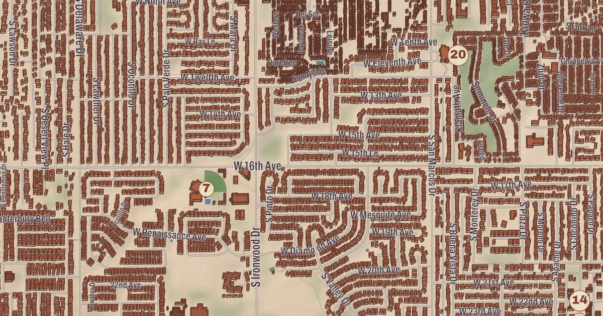 Beautifully Detailed Map of Apache Junction, Arizona