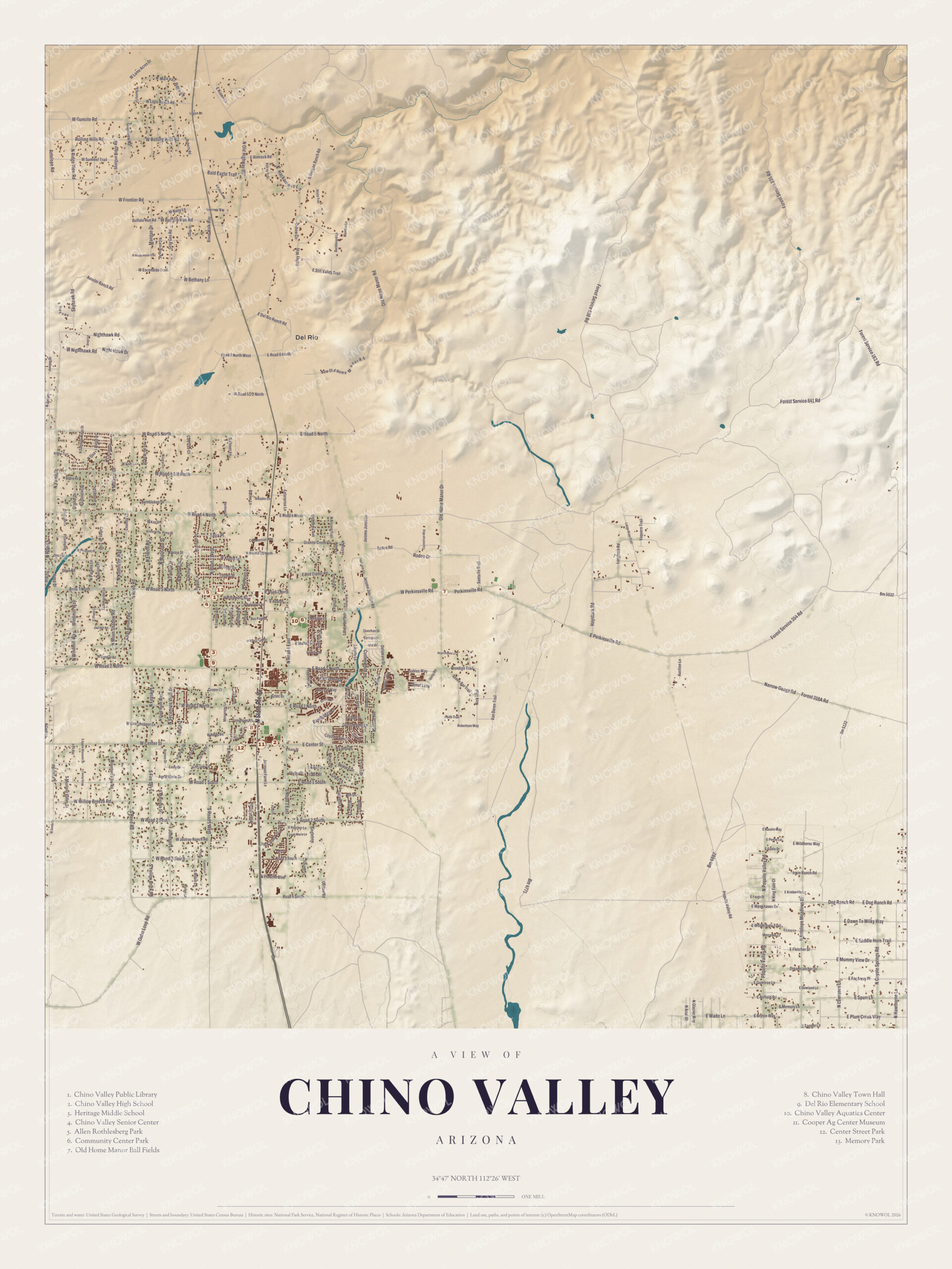 Map of Chino Valley, Arizona