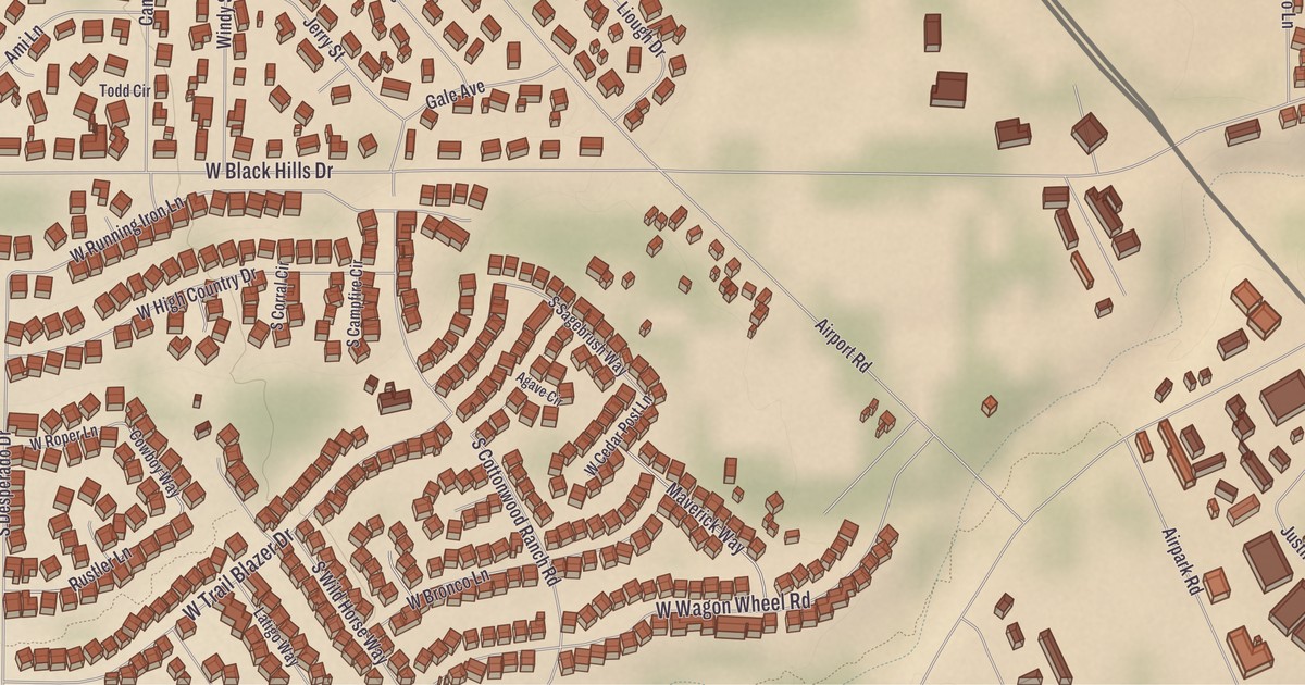 Beautifully Detailed Map of Clarkdale, Arizona