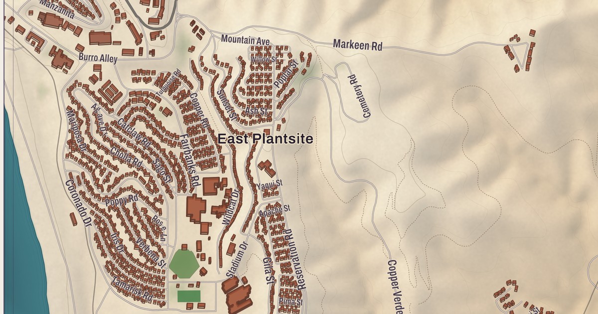 Beautifully Detailed Map of Clifton, Arizona