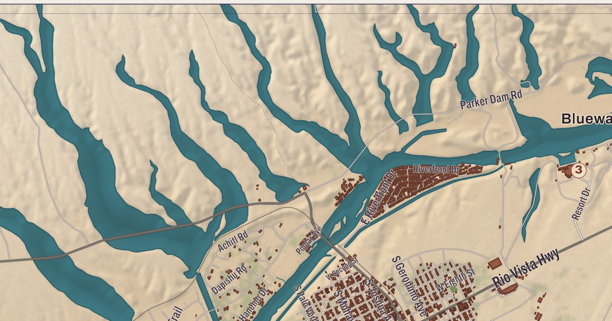 Beautifully Detailed Map of Colorado River Indian Tribes, Arizona