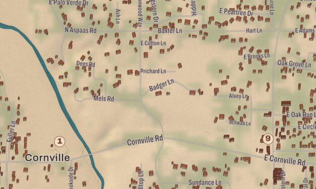 Beautifully Detailed Map of Cornville, Arizona