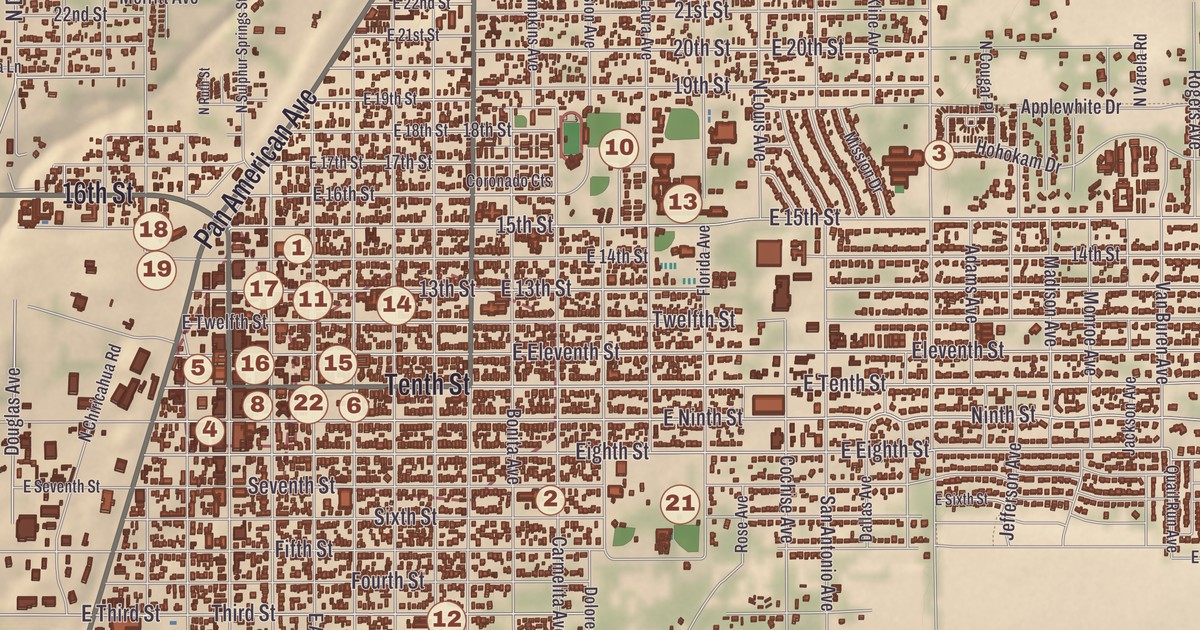 Beautifully Detailed Map of Douglas, Arizona