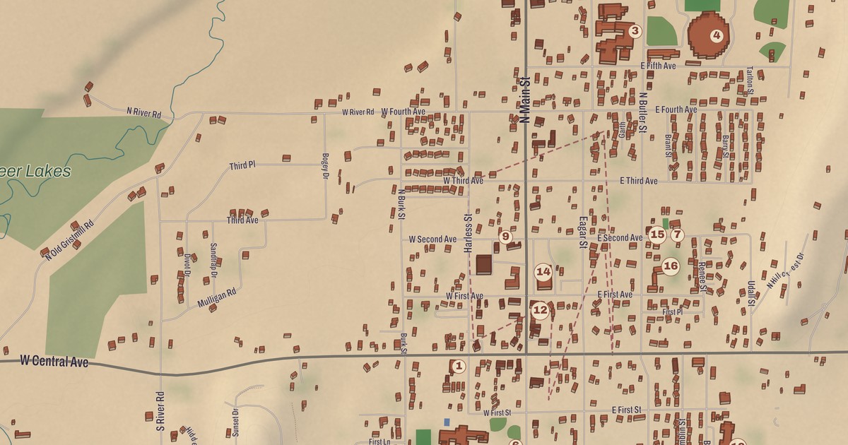 Beautifully Detailed Map of Eagar, Arizona