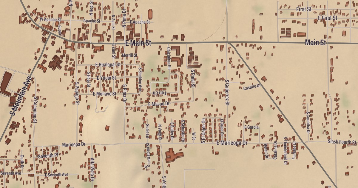 Beautifully Detailed Map of Eagar, Arizona