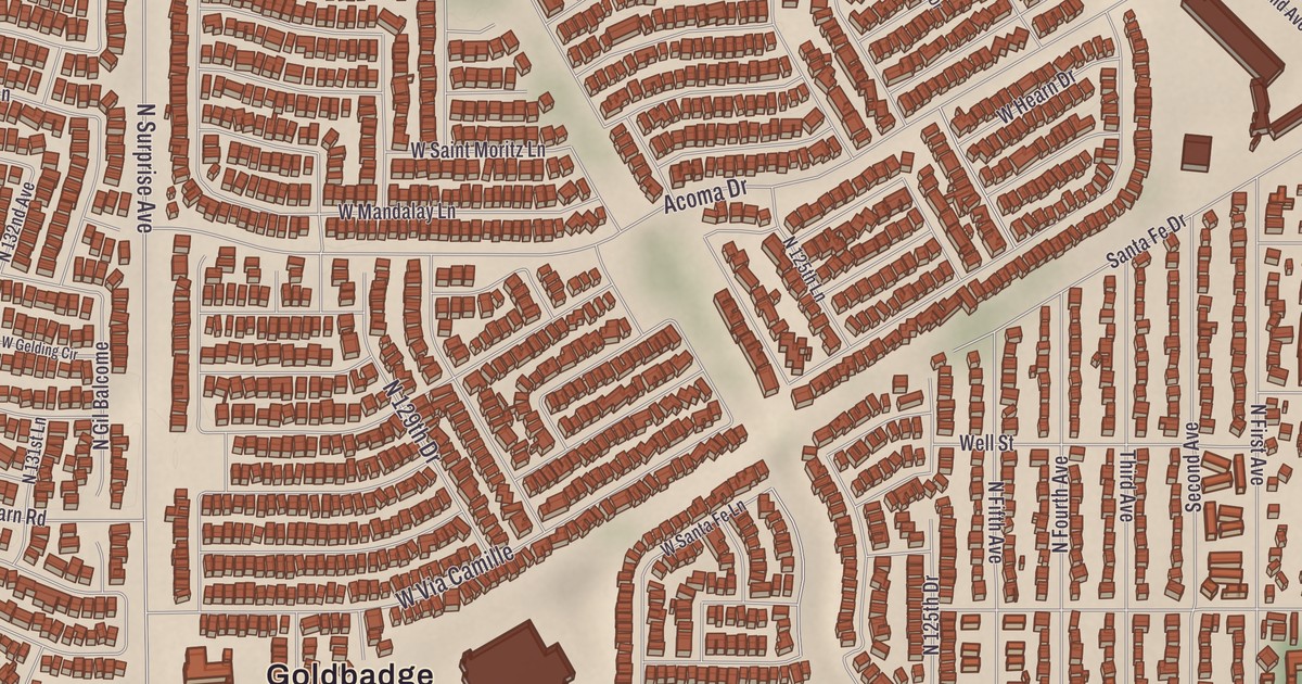 Beautifully Detailed Map of El Mirage, Arizona