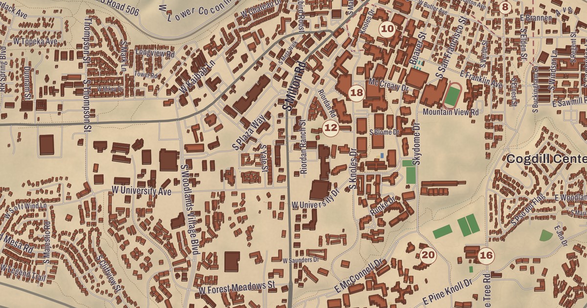 Beautifully Detailed Map of Flagstaff, Arizona