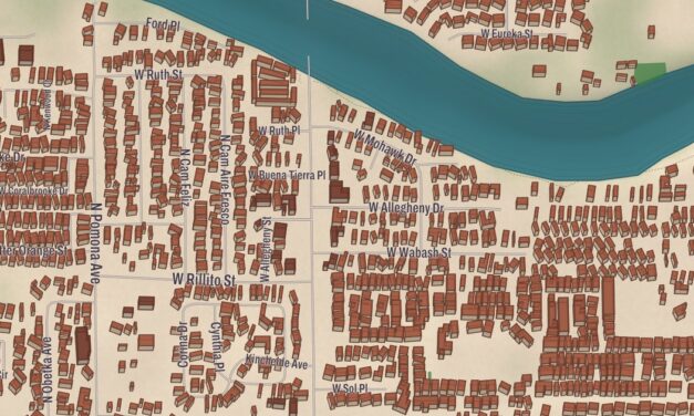 Beautifully Detailed Map of Flowing Wells, Arizona
