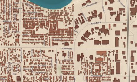 Beautifully Detailed Map of Flowing Wells, Arizona