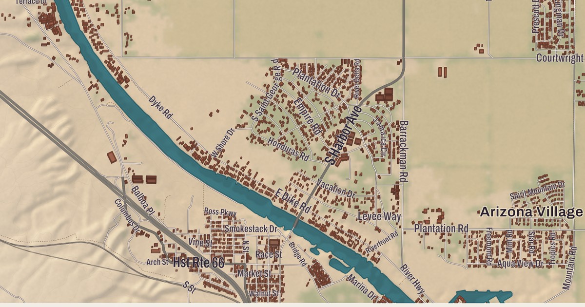 Beautifully Detailed Map of Fort Mojave Indian Tribe, Arizona