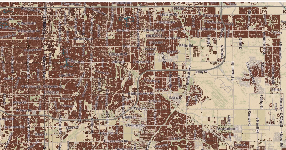 Beautifully Detailed Map of Gila River Indian Community, Arizona
