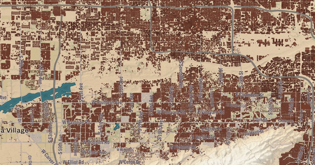 Beautifully Detailed Map of Gila River Indian Community, Arizona