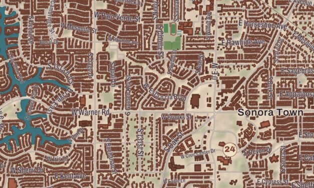 Beautifully Detailed Map of Gilbert, Arizona