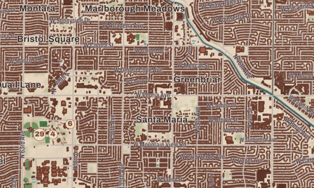Beautifully Detailed Map of Glendale, Arizona