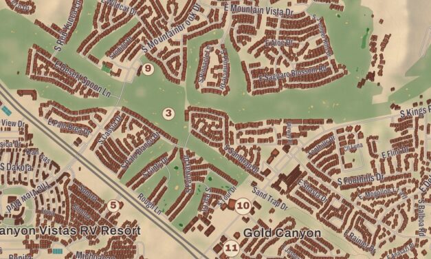 Beautifully Detailed Map of Gold Canyon, Arizona
