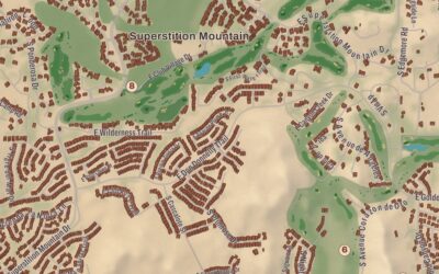 Beautifully Detailed Map of Gold Canyon, Arizona