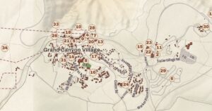Grand Canyon Village, Arizona map detail