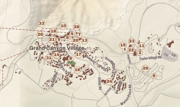 Beautifully Detailed Map of Grand Canyon Village, Arizona