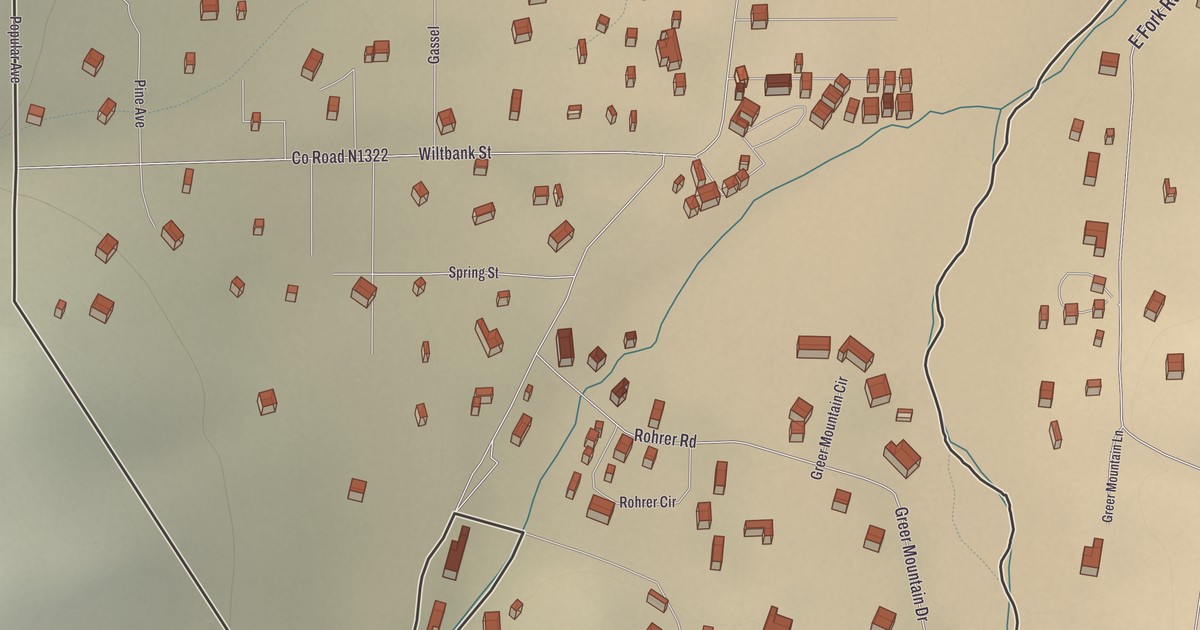 Beautifully Detailed Map of Greer, Arizona