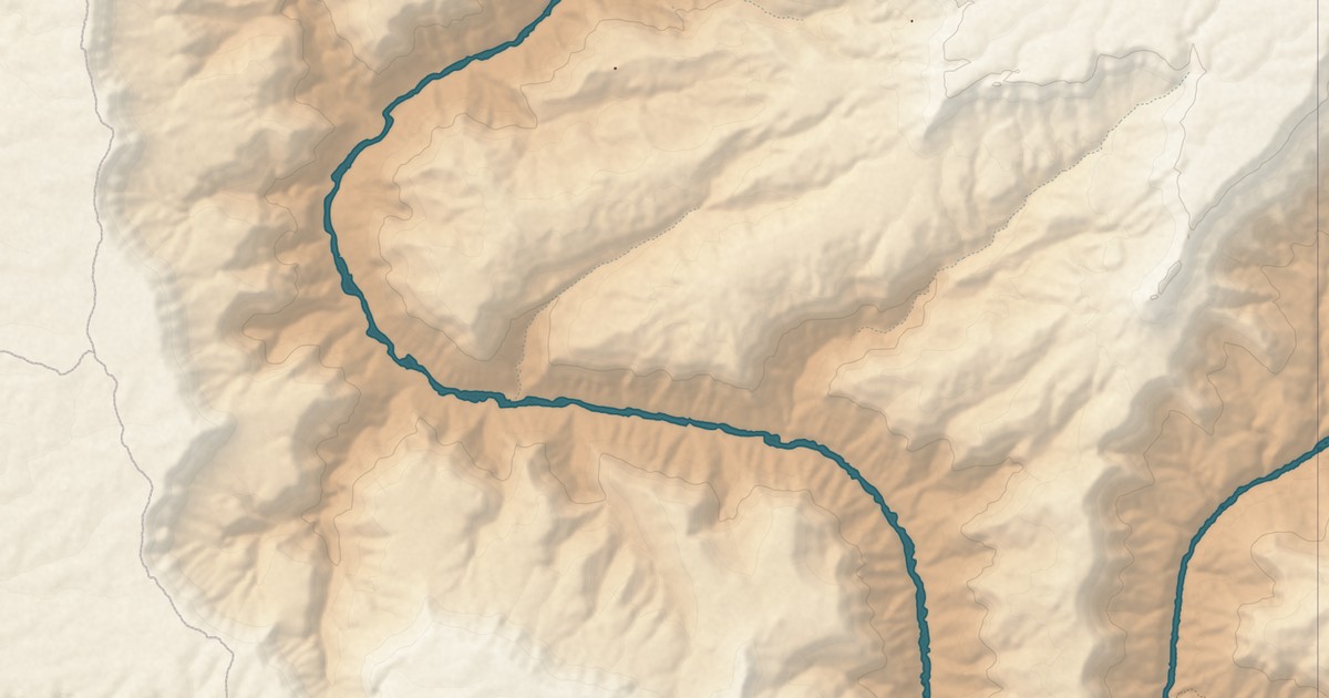 Beautifully Detailed Map of Havasupai Tribe, Arizona