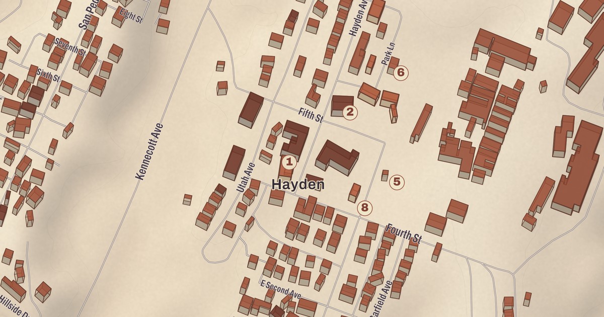 Beautifully Detailed Map of Hayden, Arizona