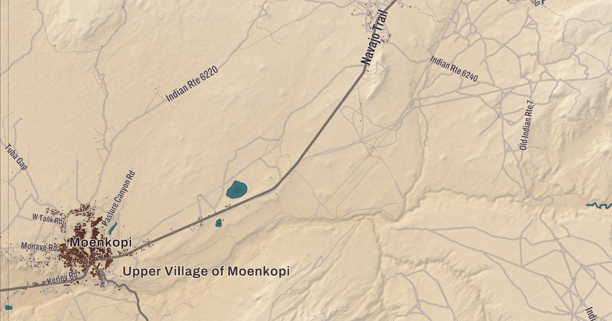 Beautifully Detailed Map of Hopi Tribe, Arizona