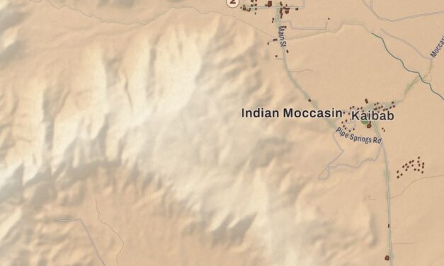 Beautifully Detailed Map of Kaibab Band of Paiute Indians, Arizona