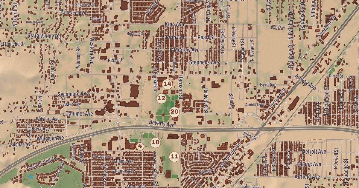 Beautifully Detailed Map of Kingman, Arizona