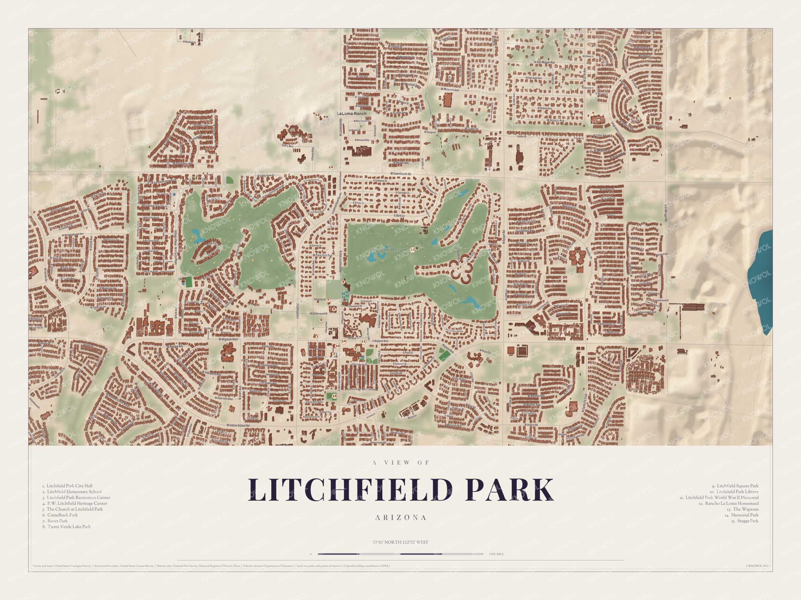 Map of Litchfield Park, Arizona
