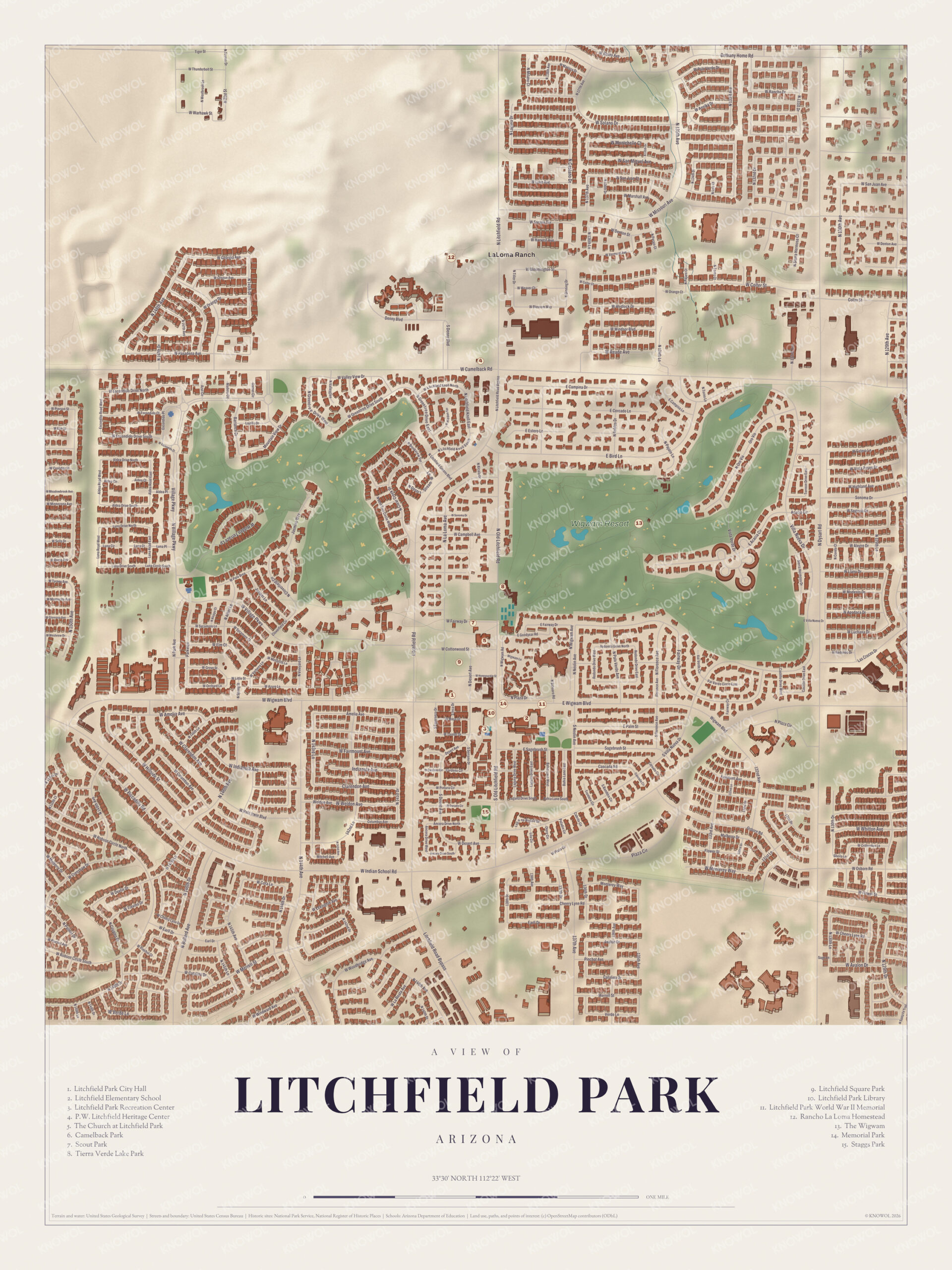 Map of Litchfield Park, Arizona