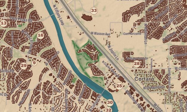 Beautifully Detailed Map of Marana, Arizona