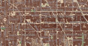 Mesa, Arizona map detail