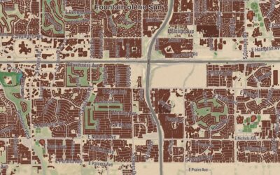 Beautifully Detailed Map of Mesa, Arizona