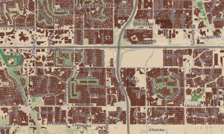 Beautifully Detailed Map of Mesa, Arizona