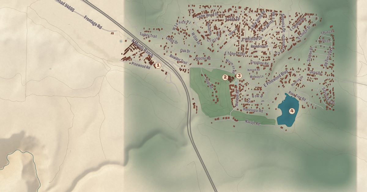 Beautifully Detailed Map of Munds Park, Arizona