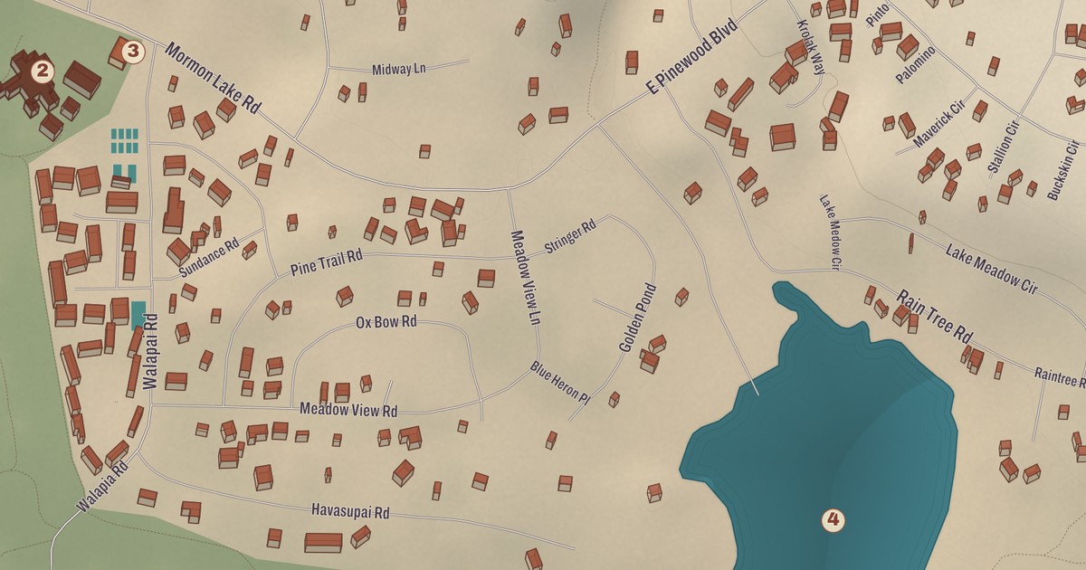 Beautifully Detailed Map of Munds Park, Arizona