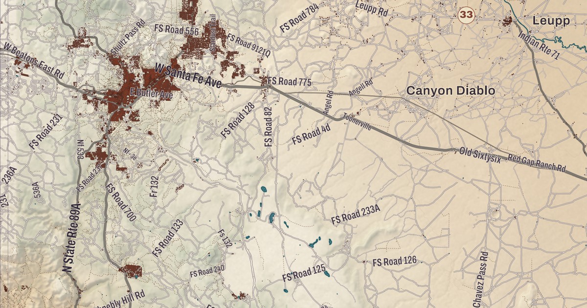 Beautifully Detailed Map of Navajo Nation, Arizona