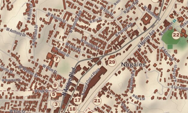 Beautifully Detailed Map of Nogales, Arizona